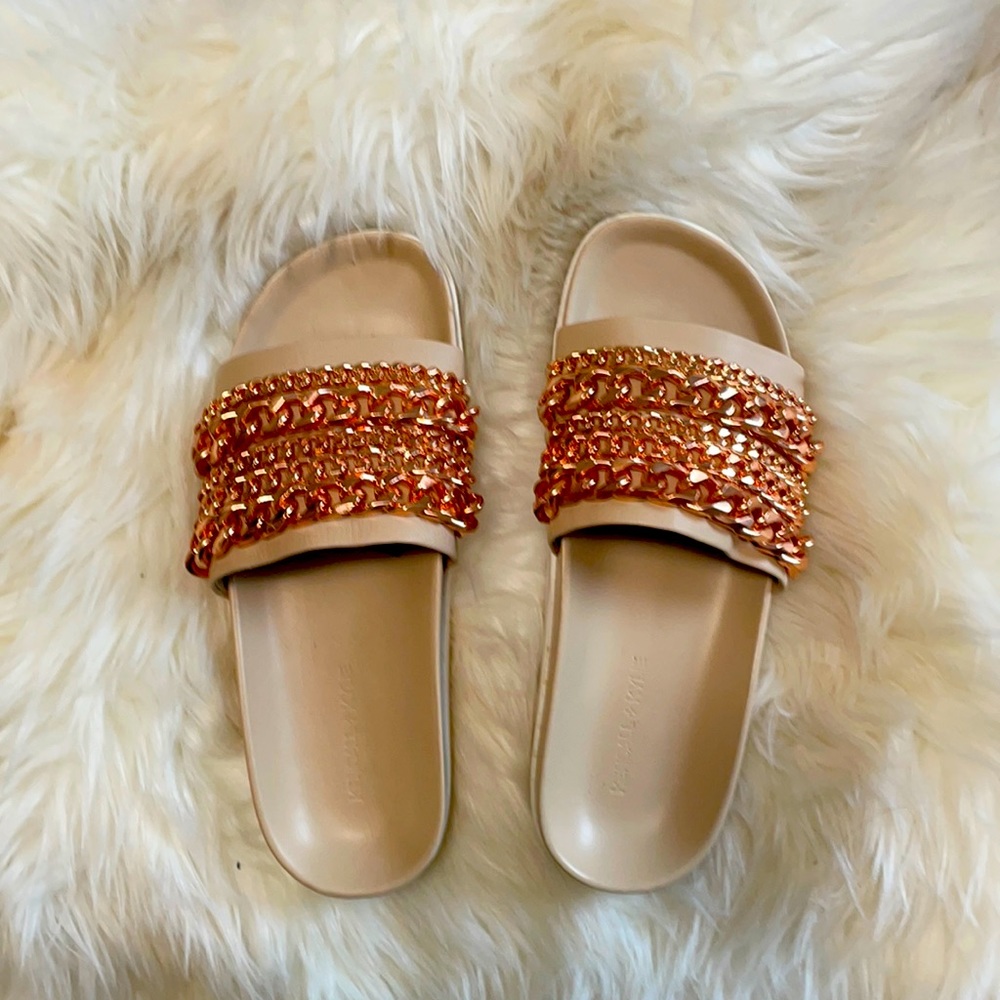Kendal and Kylie rose gold chain slides